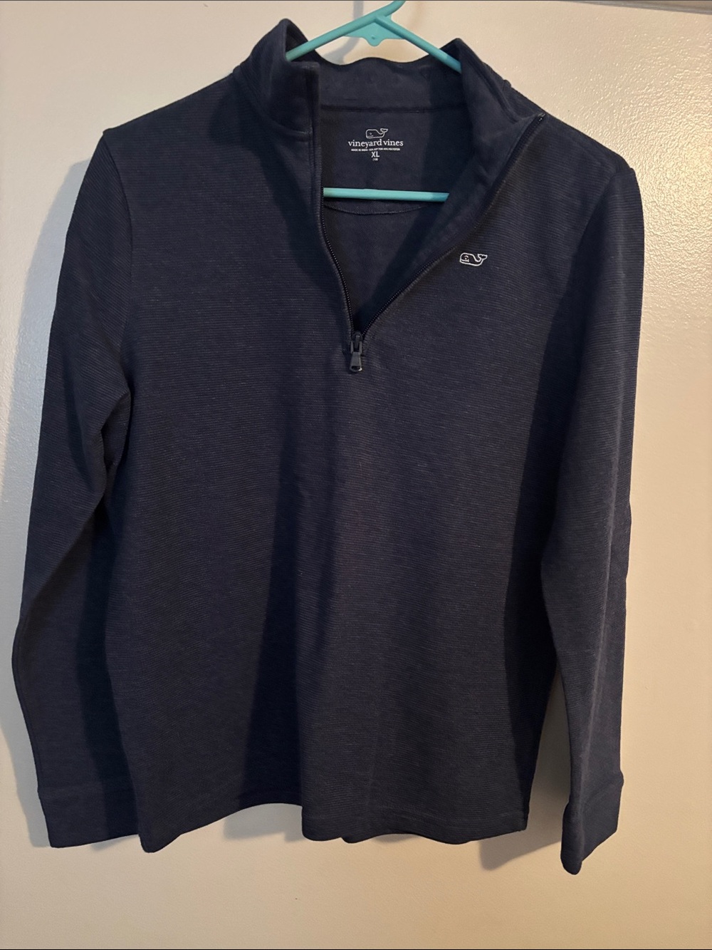 Vineyard Vines Navy Quarter-Zip Pullover Sweater
